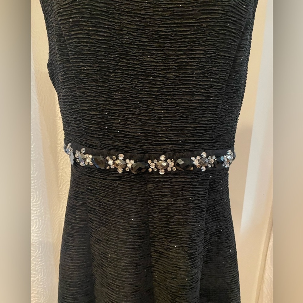 Scarlett Elegant Black Sleeveless Rhinestone Glitter Dress EUC 12 - Picture 2 of 6